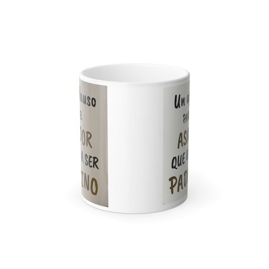 Anuncio nacimiento / regalo cumpleaños/ Sorpresa souvenirs / revelación de géneroColor Morphing Mug for Godfather, Unique Gift for Celebrations, Personalize Your Morning Coffee