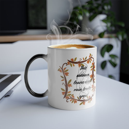 Anuncio nacimiento / regalo cumpleaños/ Sorpresa souvenirs / revelación de géneroAutumn Floral Color Morphing Mug, Cozy Beverage Cup, Perfect Fall Gift, Unique Home Decor, Personalized Coffee Mug, Seasonal Drinkware