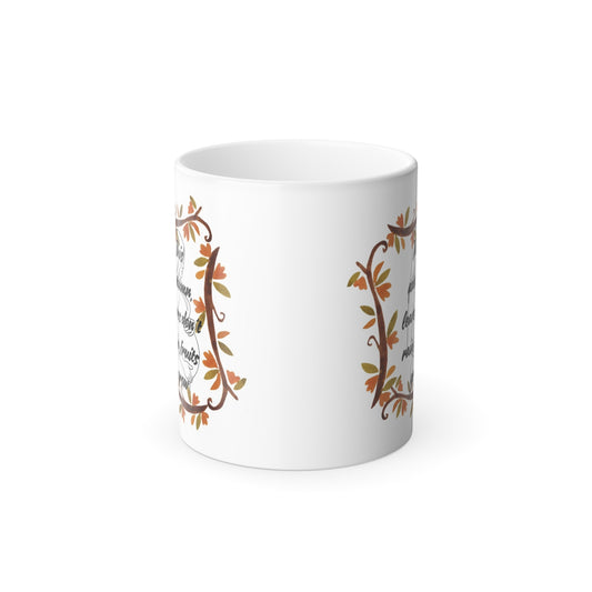 Anuncio nacimiento / regalo cumpleaños/ Sorpresa souvenirs / revelación de géneroAutumn Floral Color Morphing Mug, Cozy Beverage Cup, Perfect Fall Gift, Unique Home Decor, Personalized Coffee Mug, Seasonal Drinkware